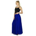 thumbnail image 3 of Bimba Jupe Maxi Style Tulipe pour Femmes, Bas Boho en Georgette, Bleu, 3 of 6