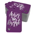 thumbnail image 1 of Inkdotpot Pack Of 100 Merry And Bright Christmas Favor Paper Tags Craft Real Silver Foil Hang Tags, 1 of 6
