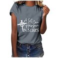thumbnail image 2 of EGNMCR Chemises de Pâques pour Femmes Manches Courtes Imprimé de Pâques Décontracté Col Rond T-Shirts pour Femmes, 2 of 5