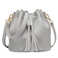 thumbnail image 2 of Milaget Kloware Bucket Shoulder Bag Drawstring Bag Purse Handbags Small Shopping Gray, 2 of 4