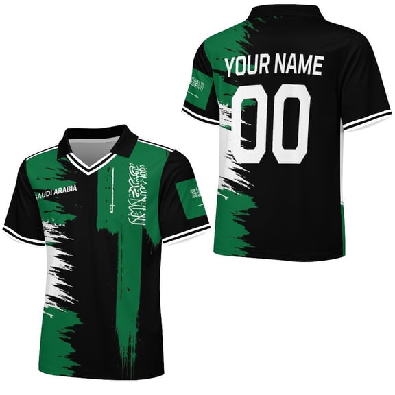 Chandail de Soccer Personnalisé Arabie Saoudite 2026 Chandail avec Nom et Numéro Personnalisés pour Hommes Femmes Enfants Style National Pays Chandail de Fan de Soccer