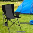 thumbnail image 4 of Costway 2 PCS Folding Camping Chair for Adults Portable Lawn Chair with Cup Holder & Side Pocket, 4 of 9