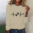thumbnail image 1 of XZNGL Womens Printed Round Neck Pullover Long Sleeved Casual Womens, 1 of 1