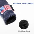 thumbnail image 4 of PU Golf Alignment Stick Cover Case USA Embroidered Sticks Cover Putting Hold Waterproof Holder Premium Blue White, 4 of 9