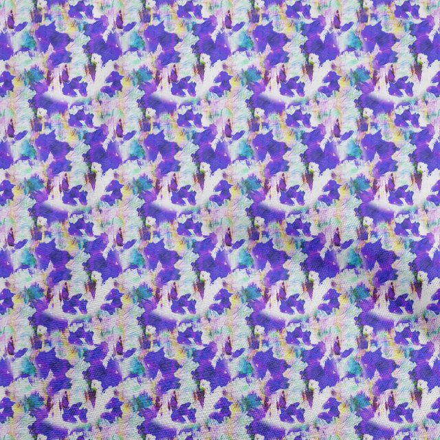 oneOone Velvet Blue Fabric Abstract Floral Sewing Craft Projects Fabric Prints By Yard 58 Inch Wide