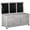 Grey, variant on Outsunny Wooden Deck Box Outdoor Storage Container with Aerating Gap White