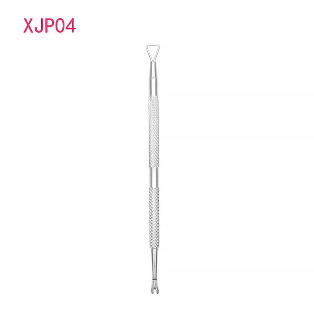 pitrice Pousse-cuticules pour Ongles à Double Extrémité, Trousse d'Outils pour Enlever le Vernis à Ongles, Tondeuse de Manucure en Acier Inoxydable, XJP04