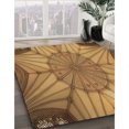 thumbnail image 3 of Ahgly Tapis Rond Lavable en Machine Intérieur Transitionnel Acajou Brun, 3 Pieds Rond, 3 of 7