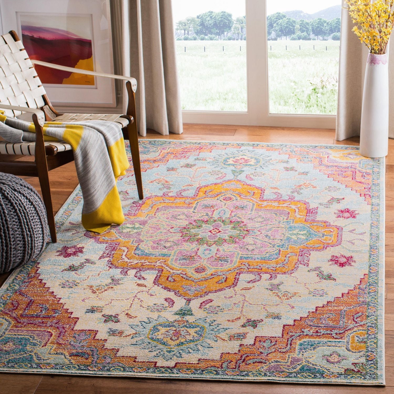 SAFAVIEH Crystal Debra Floral Area Rug