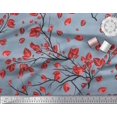 thumbnail image 2 of Soimoi polyester Crepe Fabric Branch & Leaves Artistic Print Fabric by the Yard 52 Inch Wide, 2 of 3