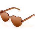 thumbnail image 1 of ORUYROP Heart Shape Sunglasses Rimless Transparent Heart Glasses Colorful Party Favors, 1 of 7