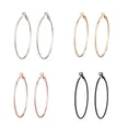 thumbnail image 4 of 1 Pair Hoop Earrings Women Jewelry Exquisite Simple Style Round Ear Pendants Ears Drops Fashion Accessory Ears Decors for Decor Golden 8cm, 4 of 6