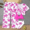 thumbnail image 2 of Kcodviy Girl's 4 Piece Swimsuits Size 14 Girls Swimsuit Tropical Print Halter Bikini Daisy Swimsuit Set Bathing Suits with Competitive Swimsuits for Girls Mesh Pants, 2 of 6