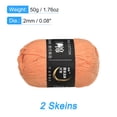 thumbnail image 2 of Unique Bargains Fil Acrylique Orange Pâle, Lot de 2 Écheveaux de 50 g, 2 of 7