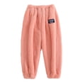 thumbnail image 1 of Girl's Fuzzy Pajama Pants Elastic Waist Fleece, 1 of 3