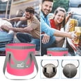 thumbnail image 4 of TopLLC 12L Portable Foldable Water Bucket Fishing Bucket Folding Water Container For Travelling Camping Hiking Fishing Washing on Clearance, 4 of 4