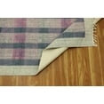 thumbnail image 2 of Casavani Tapis Kilim Moderne Bleu Fait à la Main pour la Maison Tapis d'Extérieur Boho Durrie 4x7 Pieds, 2 of 5