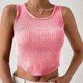 thumbnail image 2 of RKSTN Womens Tank Tops Crewneck Slim Fit Basic Solid Color Casual Summer Sleeveless Crop Tops, 2 of 9