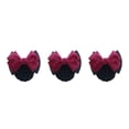 thumbnail image 3 of Decodeary Professional Hair Plate Mesh Pocket Practical Snood Net Elegant And Professional Two Bows- rose red 3Set, 3 of 6
