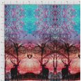 thumbnail image 3 of Soimoi Polyester Crepe Fabric Deer Panel Print Fabric by The Yard 52 Inch Wide, 3 of 3