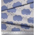 thumbnail image 2 of Soimoi Gray Moss Georgette Fabric Rainy Cloud Nature Print Sewing Fabric Yard 42 Inch Wide, 2 of 3