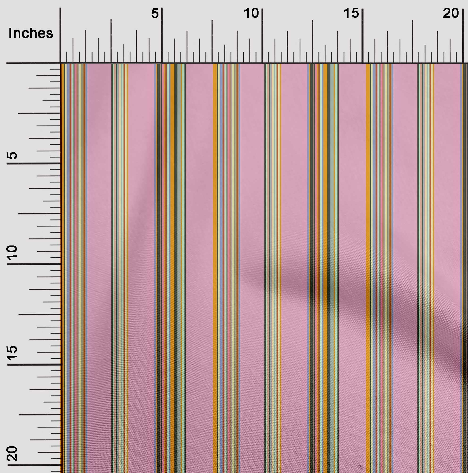 oneOone Viscose Jersey Fabric Multicolor Stripe Printed Fabric 1 Yard 60 Inch Wide