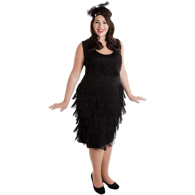 Karnival Costumes - Plus Size Black Flapper - Size XL