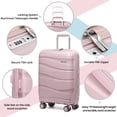 thumbnail image 2 of Joyway - 5-Piece Luggage Set PP Hardshell Spinner Suitcase with TSA Lock - (Expandable Carry-On 20 Inch) (24 Inch 28 Inch) for School, Travel, Weekend, 2 of 7