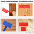 thumbnail image 3 of 6 PCS Wood Grain Paint Tool Set, Soft Rubber Wood Grain Painting Tools, Textured Pattern Roller with Handle for Wall Floor Furniture, Wood Grain Painting Tool Kit for DIY Room Decoration, 3 of 6