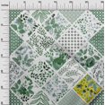 thumbnail image 3 of oneOone Silk Tabby Dark Green Fabric Florals Craft Projects Decor Fabric Printed By The Yard 42 Inch Wide, 3 of 4