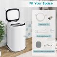 thumbnail image 3 of Gymax 7.7 lbs Full Automatic Compact Washer & Spinner Combo White, 3 of 10