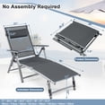 thumbnail image 2 of Gymax 2PCS Patio Lounge Chair Rustproof Aluminum Folding Chaise w/ Adjustable Backrest & Footrest, 2 of 10