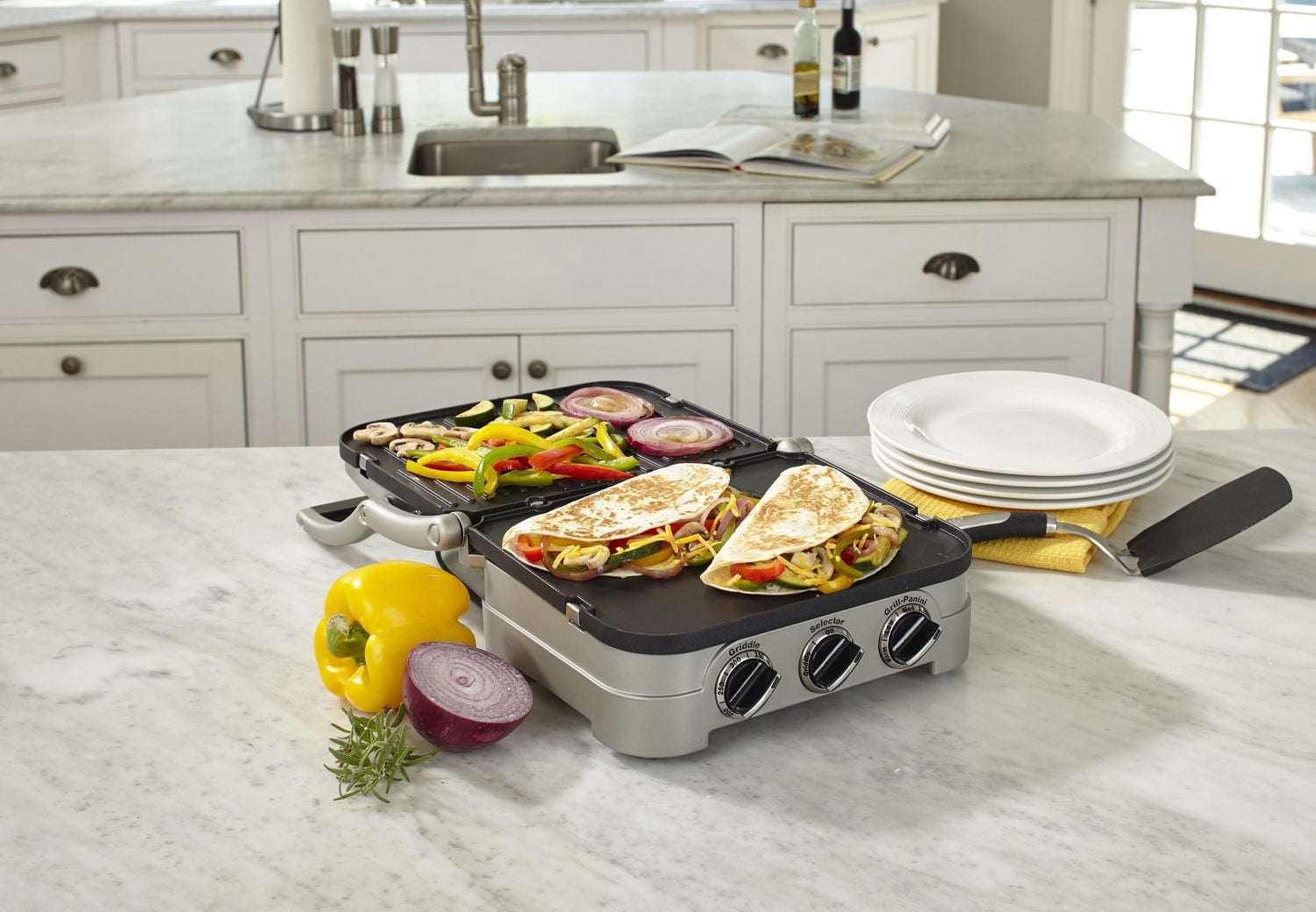 Cuisinart Stainless Steel 5-in-1 Griddler with Reversible Nonstick