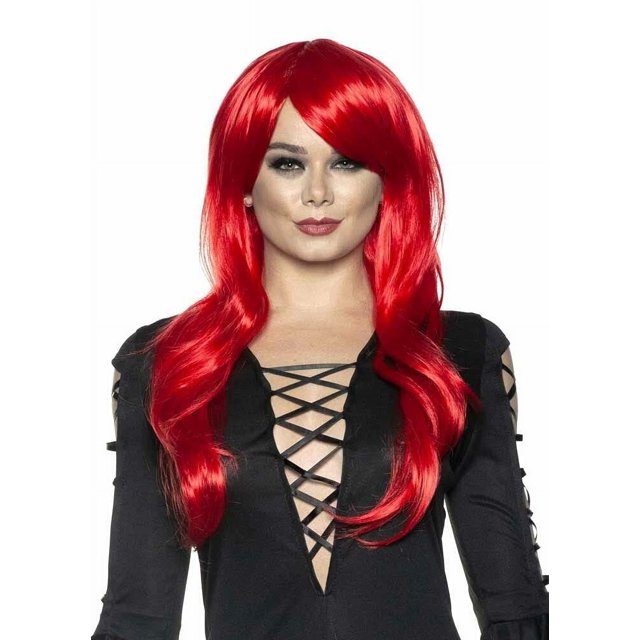 Underwraps Long Sassy Womens Adjustable Adult Costume Wig Red