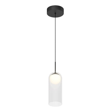 Artika Mirah Modern Mid-Century LED Pendant Light, Matte Black
