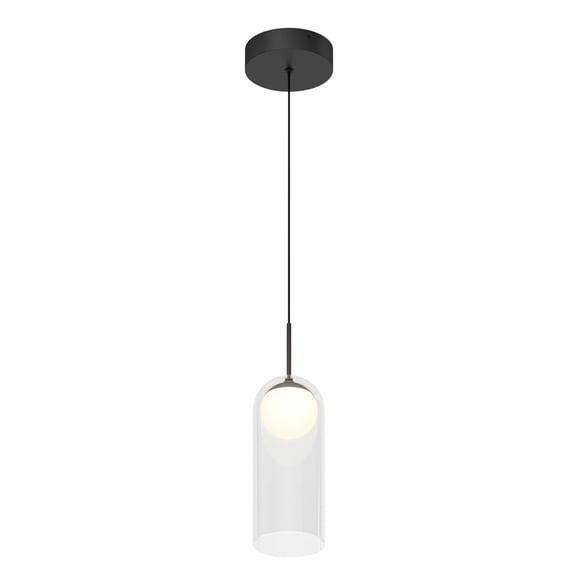 Artika Mirah Modern Mid-Century LED Pendant Light, Matte Black
