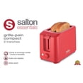 thumbnail image 3 of Salton Essentials - Compact Toaster, 2 Slice Capacity, Red, 3 of 3