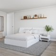 thumbnail image 3 of Nexera Oslo Ensemble de Chambre à Coucher 3 Pcs à Double Rangement, Blanc, Grand Lit, 3 of 6