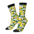 thumbnail image 1 of Lsque Lemon1 Printed Men's Crew Socks, Soft Durable Breathable Moisture-Wicking with Odor Control Cotton socks, 1 of 6