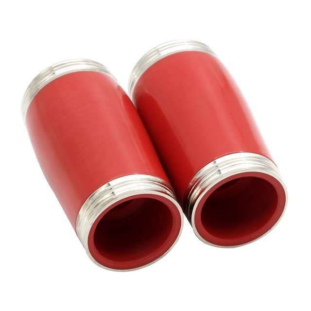 2 Pcs Clarinette en Bakélite Professionnelle Résistante à l'Usure Section Ajustable Accord 65 mm Plastique Si Bémol Accessoires d'Instrument de Musique Rouge