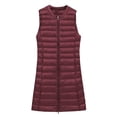 thumbnail image 5 of DPTALR Femmes Chaud Gilet à Poches Manteau Long Veste Hiver Sans Manches Doudoune Parkas, 5 of 5