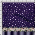 thumbnail image 1 of Soimoi Purple Rayon Fabric Dot & Floral Panel Print Sewing Fabric BTY 56 Inch Wide, 1 of 3