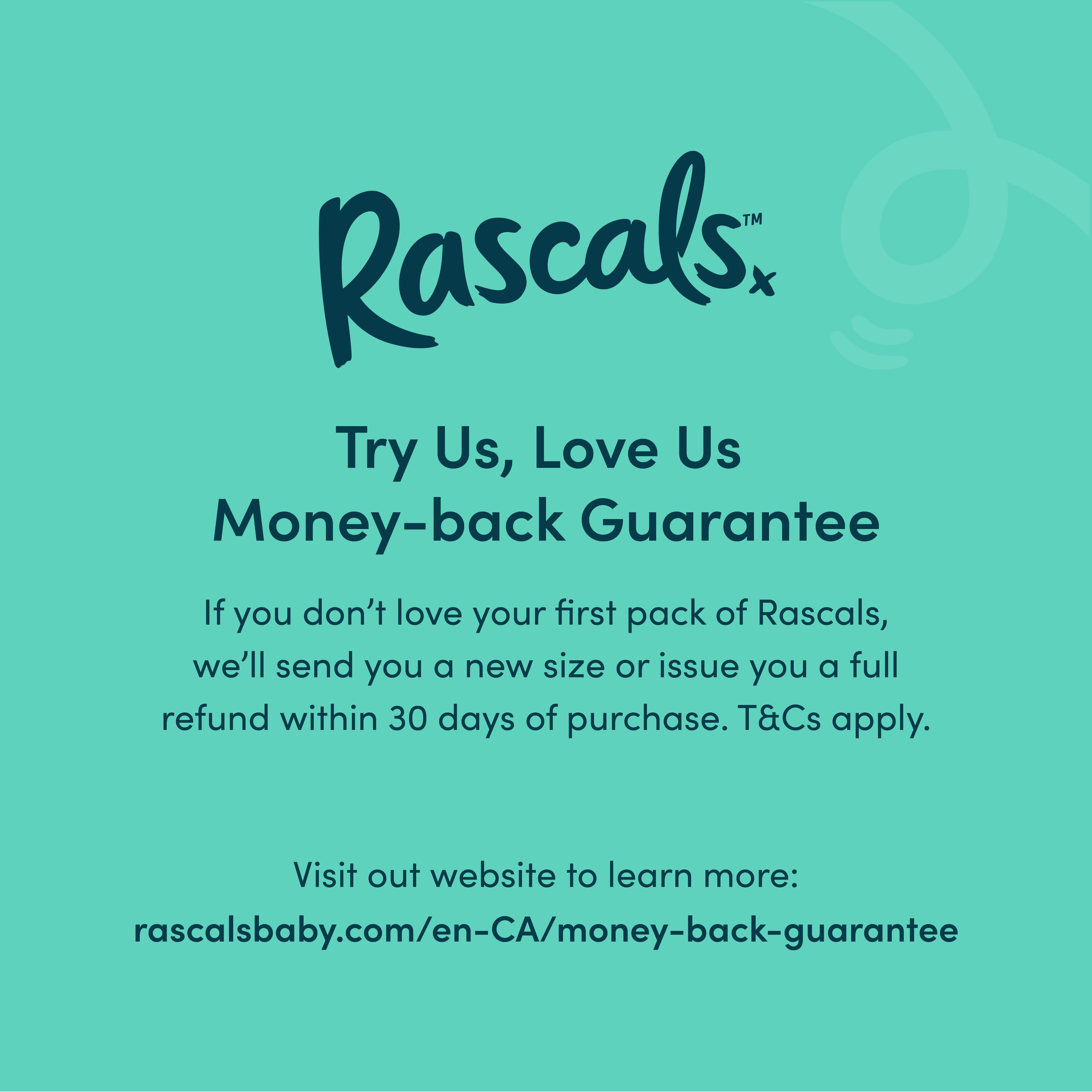 Couches Rascals Premium, taille 5, 160 unités, incluant 5 paquets de Lingettes premium à 99% eau