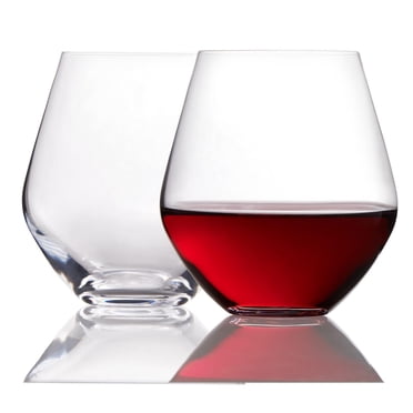 Verres à vin rouge ou blanc sans pied Quartz Trudeau 503 ml, Ens. de 4
