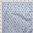 thumbnail image 4 of oneOone Cotton Cambric Light Blue Fabric Text Craft Projects Decor Fabric Printed By The Yard 42 Inch Wide, 4 of 5