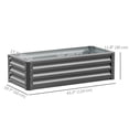 thumbnail image 3 of Outsunny Raised Garden Beds Set of 2, Galvanized Planter Box, Light Grey, 3 of 10