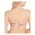 thumbnail image 2 of RACHEL RACHEL ROY Women's Red Floral Stretch U-Wire Removable Cups Bikini Convertible Ruffled Island Getaway Bandeau Swimsuit Top S, 2 of 4