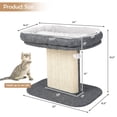 thumbnail image 2 of Gymax Arbre à Chat Moderne Tour d'Activités pour Chat avec Grand Perchoir en Peluche Gris, 2 of 10