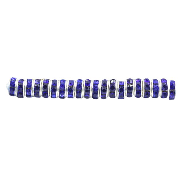50 Pièces Strass Rondelle Entretoise à la Main Utiliser Strass Main Rondelle Perles Bijoux Cristal Multicolores Perles en Vrac Boucle d'Oreille Collier Accessoires Bleu Foncé