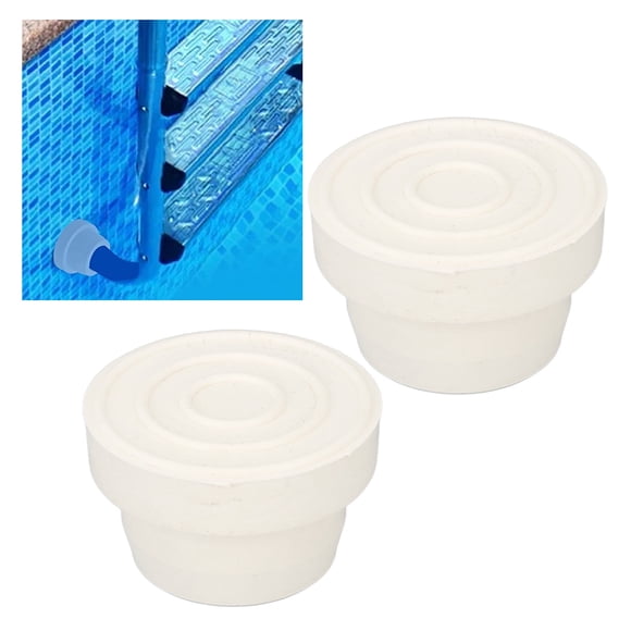 Pare-chocs d'Échelle de Piscine, 2 Pcs Pare-Chocs de Tubes d'Échelle de Piscine Bouchon en Caoutchouc Pare-Chocs d'Échelle de Piscine Capuchon Intérieur pour Poteau de Clôture en Tubes Métalliques